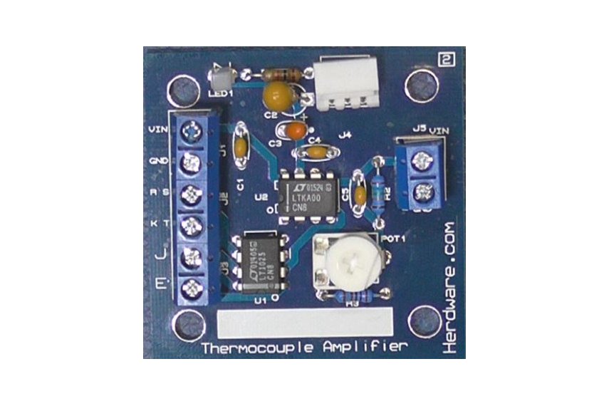 Thermocouple Amplifier & Cold Junction Compensator from Herdware on Tindie
