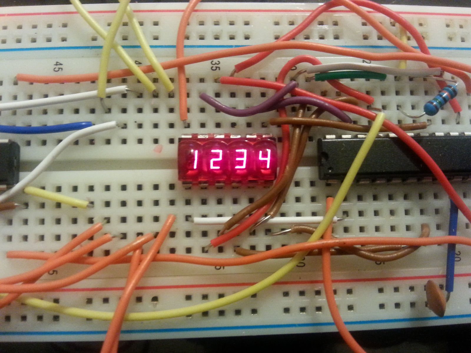 7 Seven Segment Four Digit HP Bubble Display from Serg on Tindie
