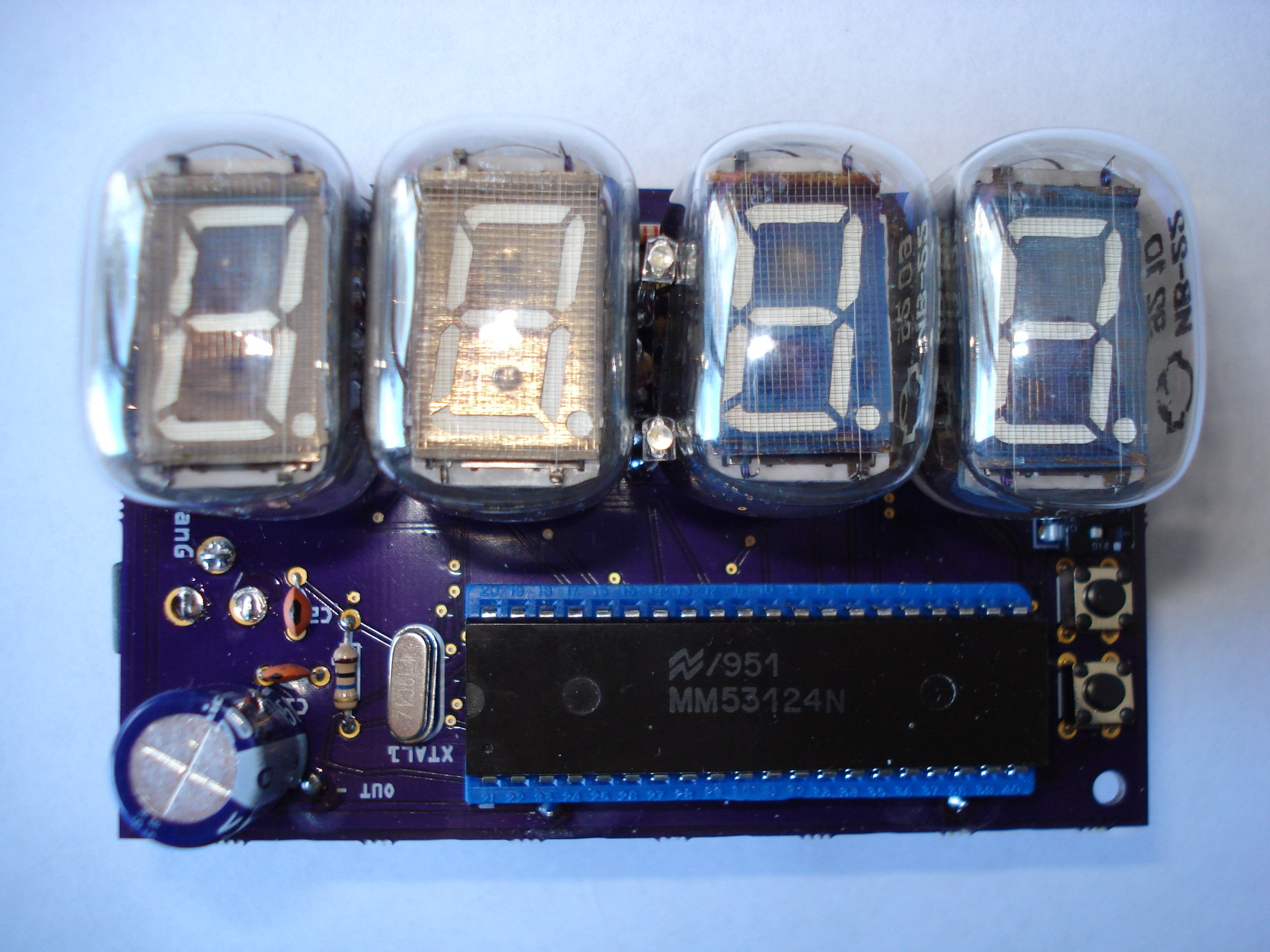Vacuum Fluorescent Display VFD Clock Complete Kit from dhgoss on Tindie