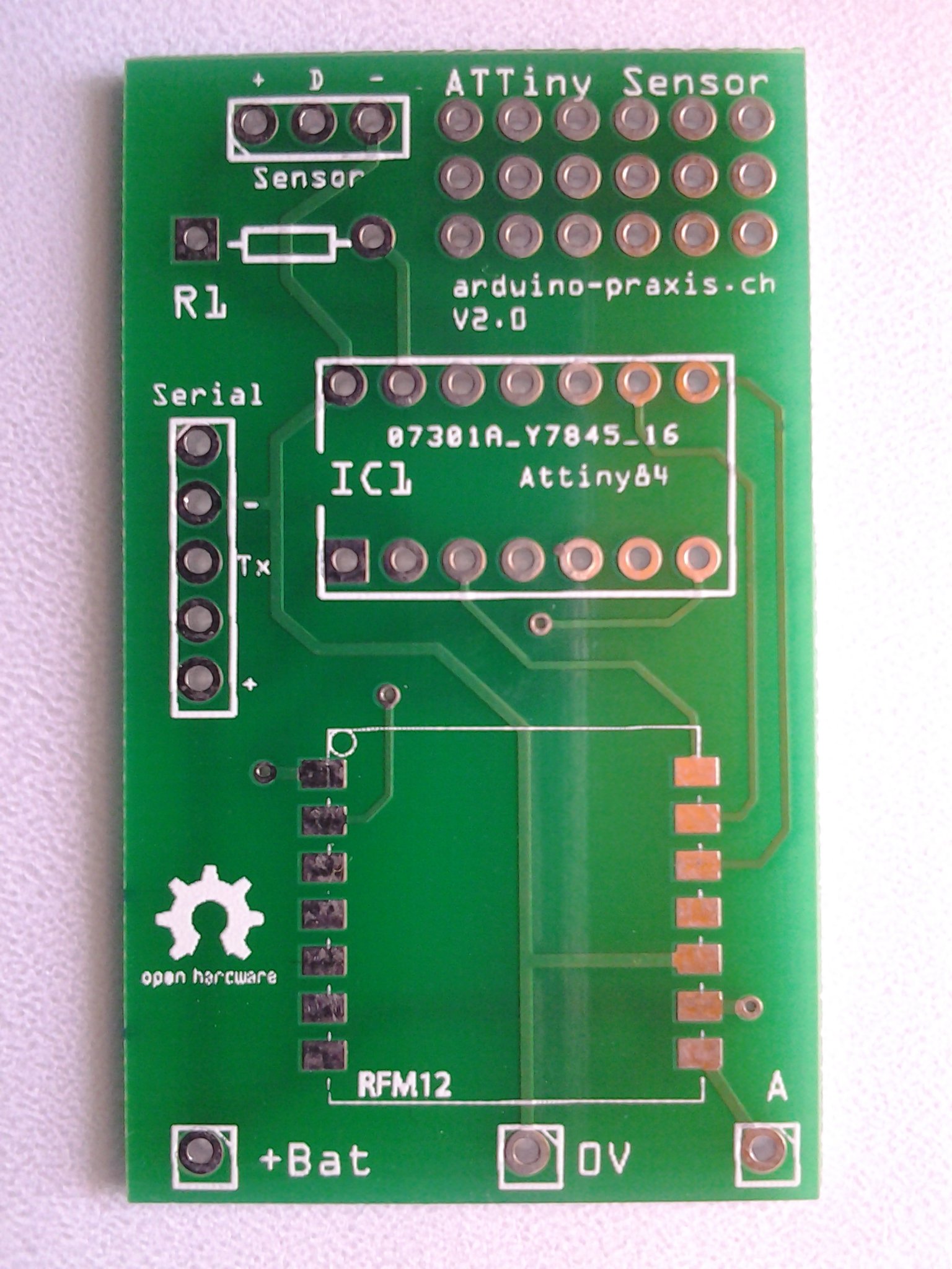 ATtiny Sensor Node PCB from arduinopraxis on Tindie