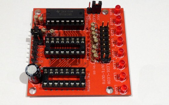 Shift register experimenter's board (PCB) from RobG on Tindie
