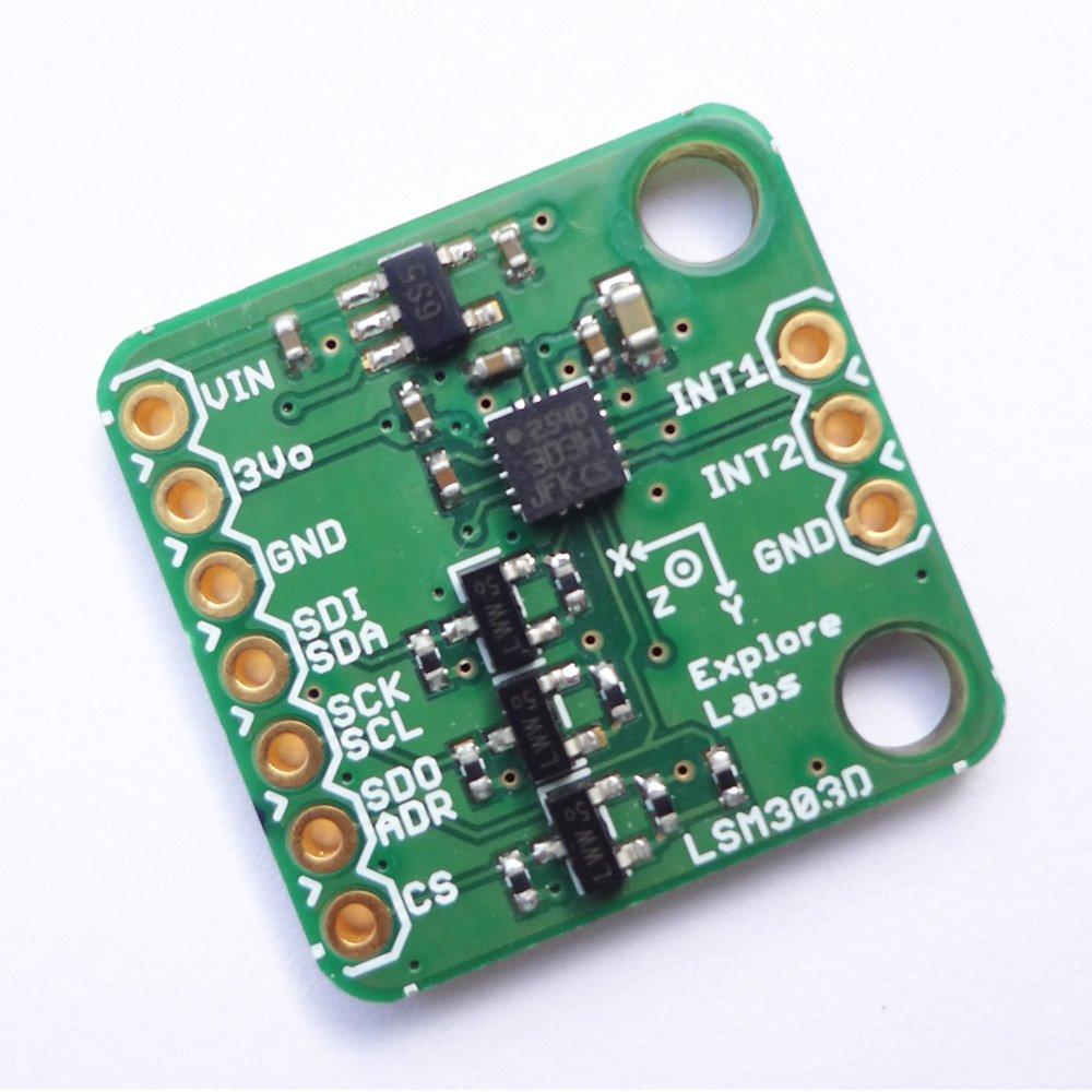 LSM303D 3D Accelerometer + 3D Board from explorelabs on Tindie