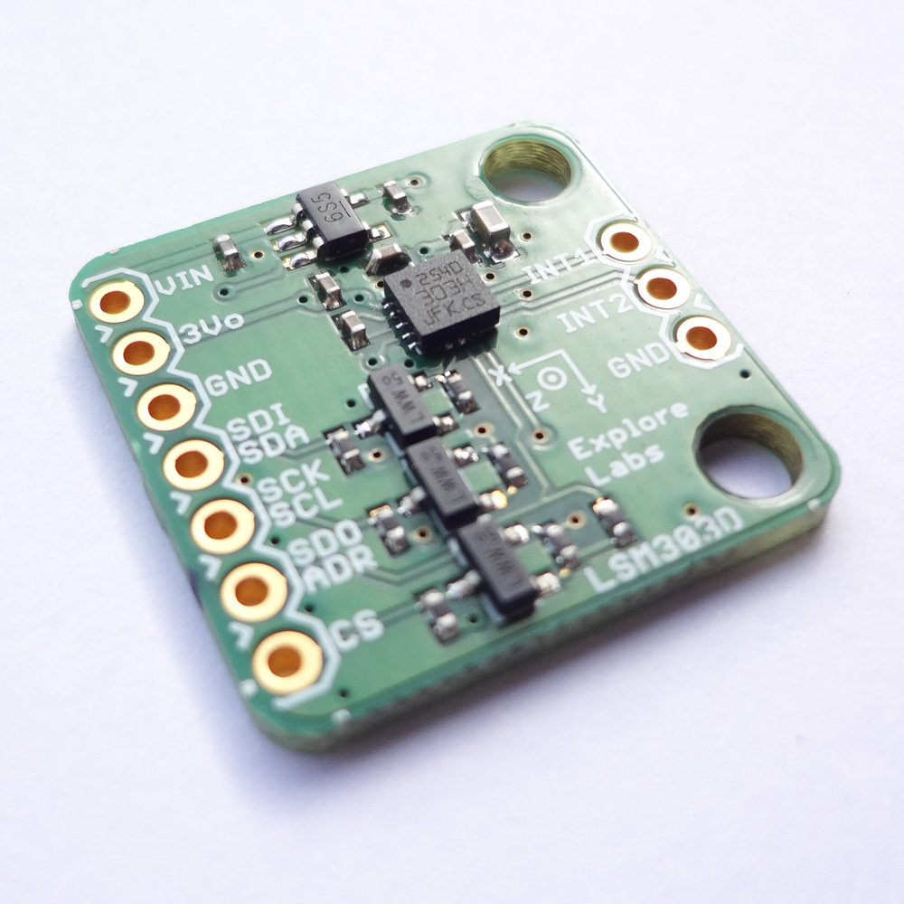 LSM303D 3D Accelerometer + 3D Board from explorelabs on Tindie