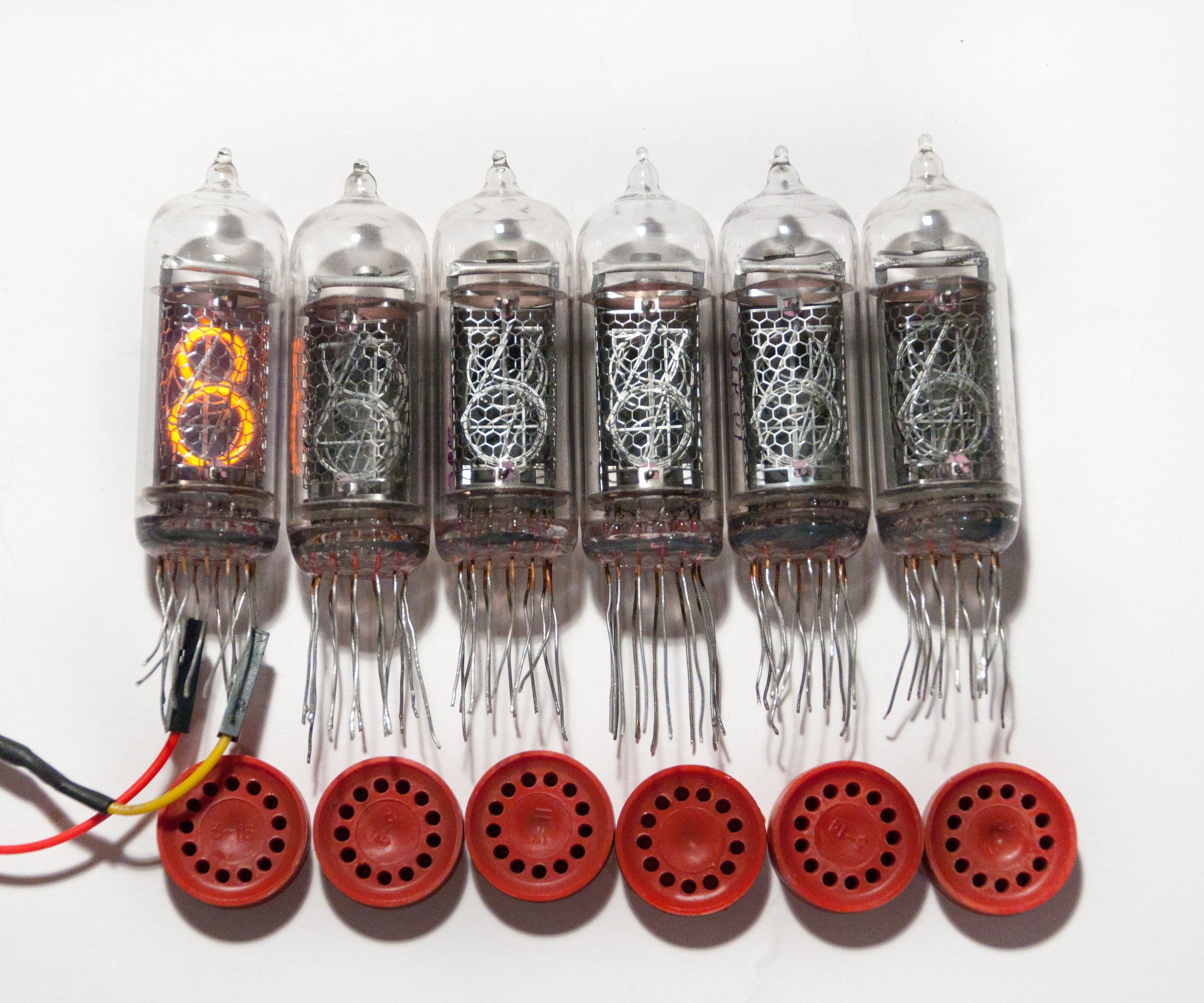 Set of 6 pcs IN14 model nixie tubes. from Radiotec on Tindie