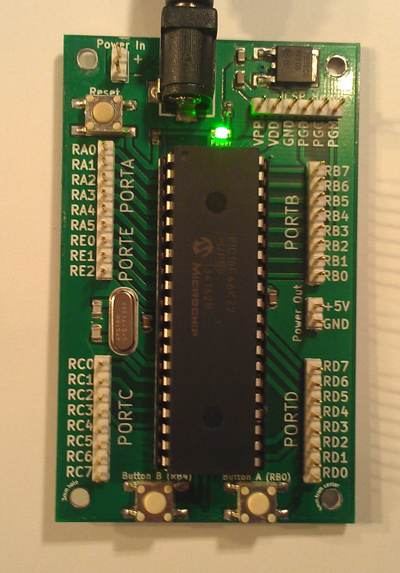 PAXStarter PIC18F46K22 DIP40 Microchip Development Board 64mhz from