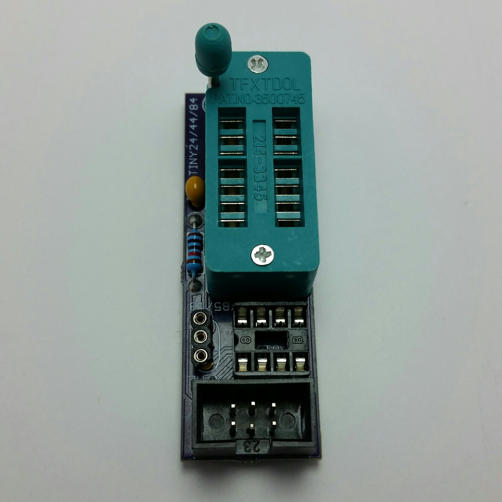 Attiny programming adapter from spaelectronics on tindie