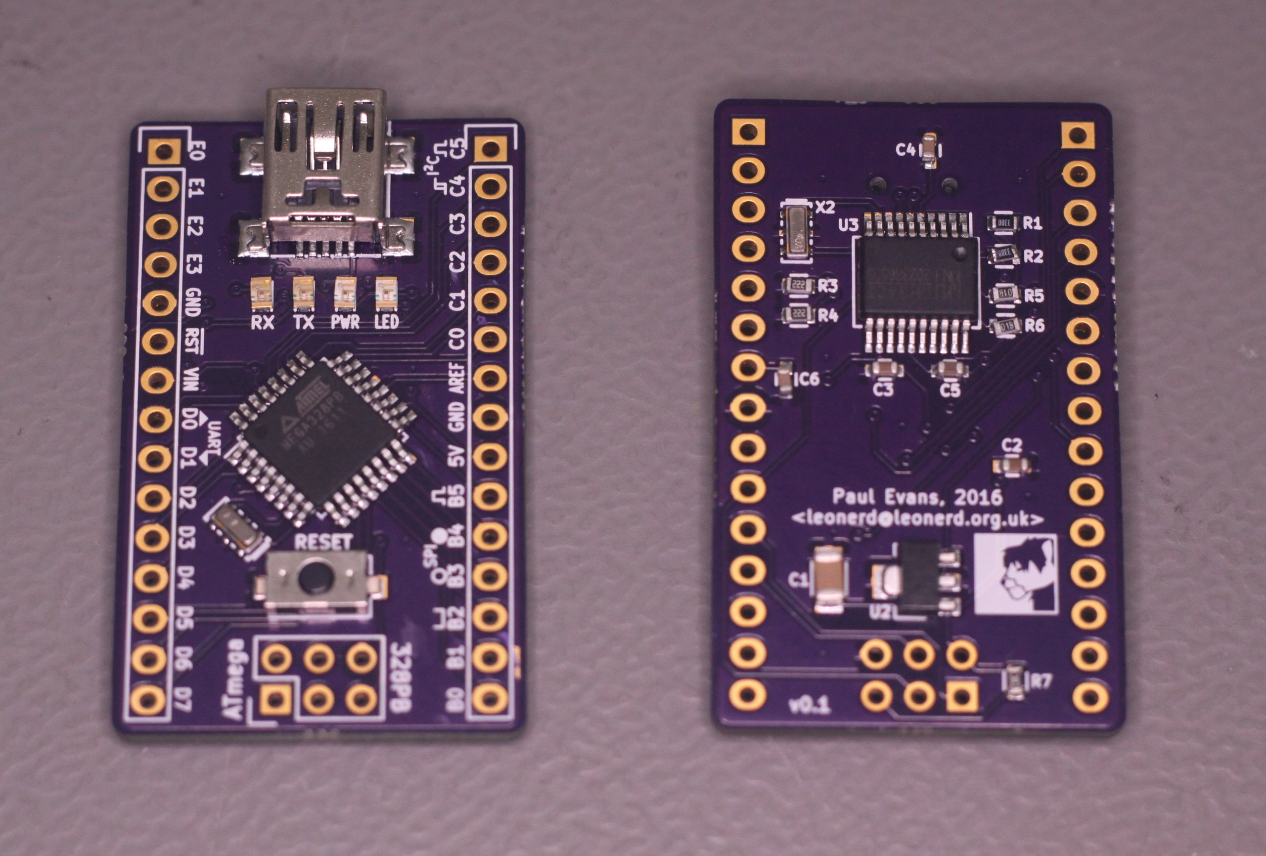 Atmega328pb development board from leonerd on tindie