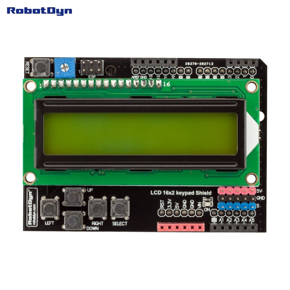 LCD keypad Shield 1602 display by Robotdyn Green from multicognitive on ...