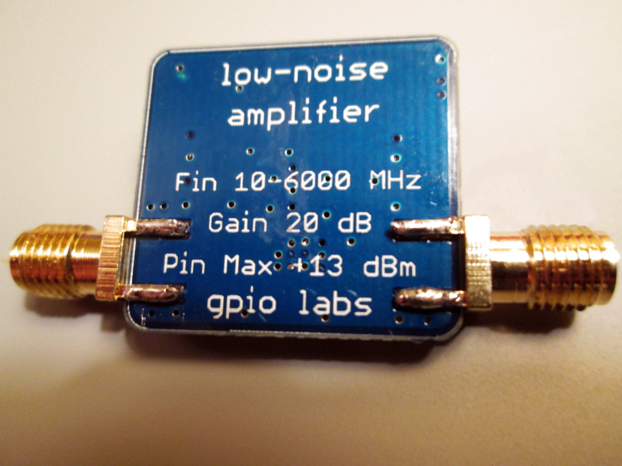 Low Noise Amplifier 10 6000 MHz Gain > 20 dB from gpio on Tindie