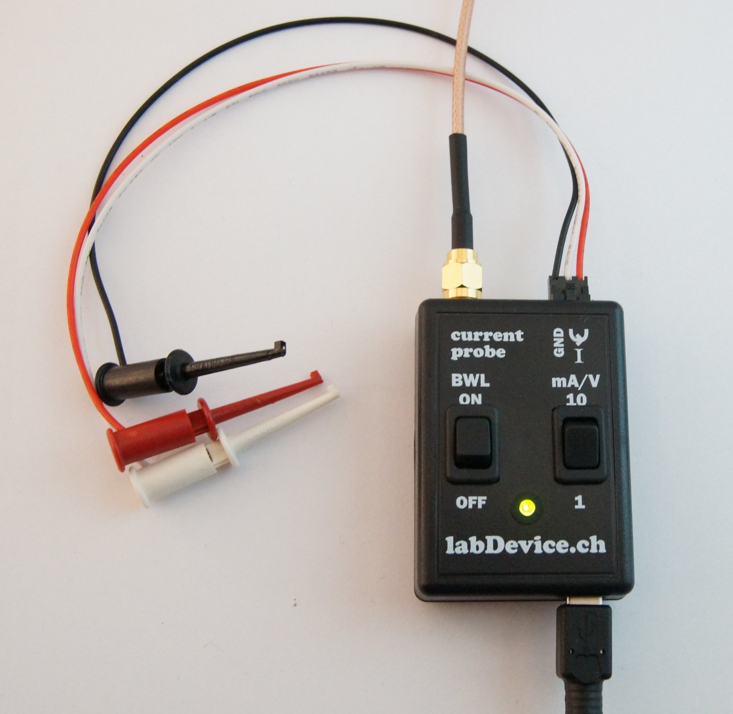 Accurate High Bandwidth Currente Probe (100mA) from LDLabdevice on Tindie