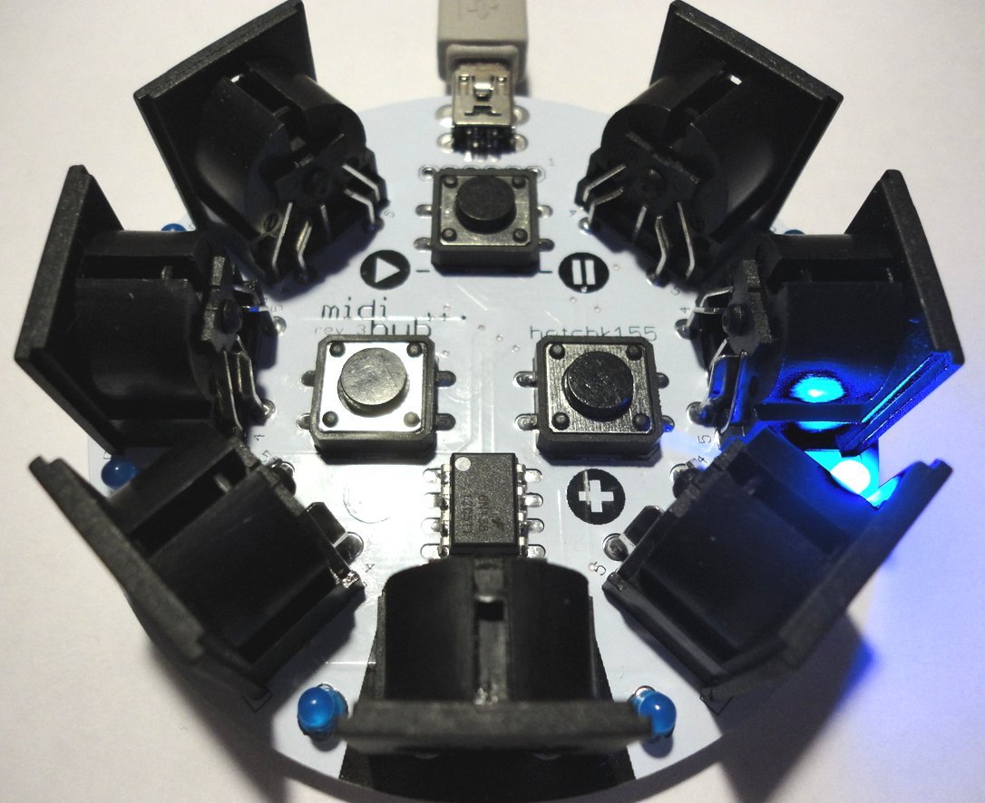 midihub 6way MIDI Thru and Metronome Module from hotchk155 on Tindie