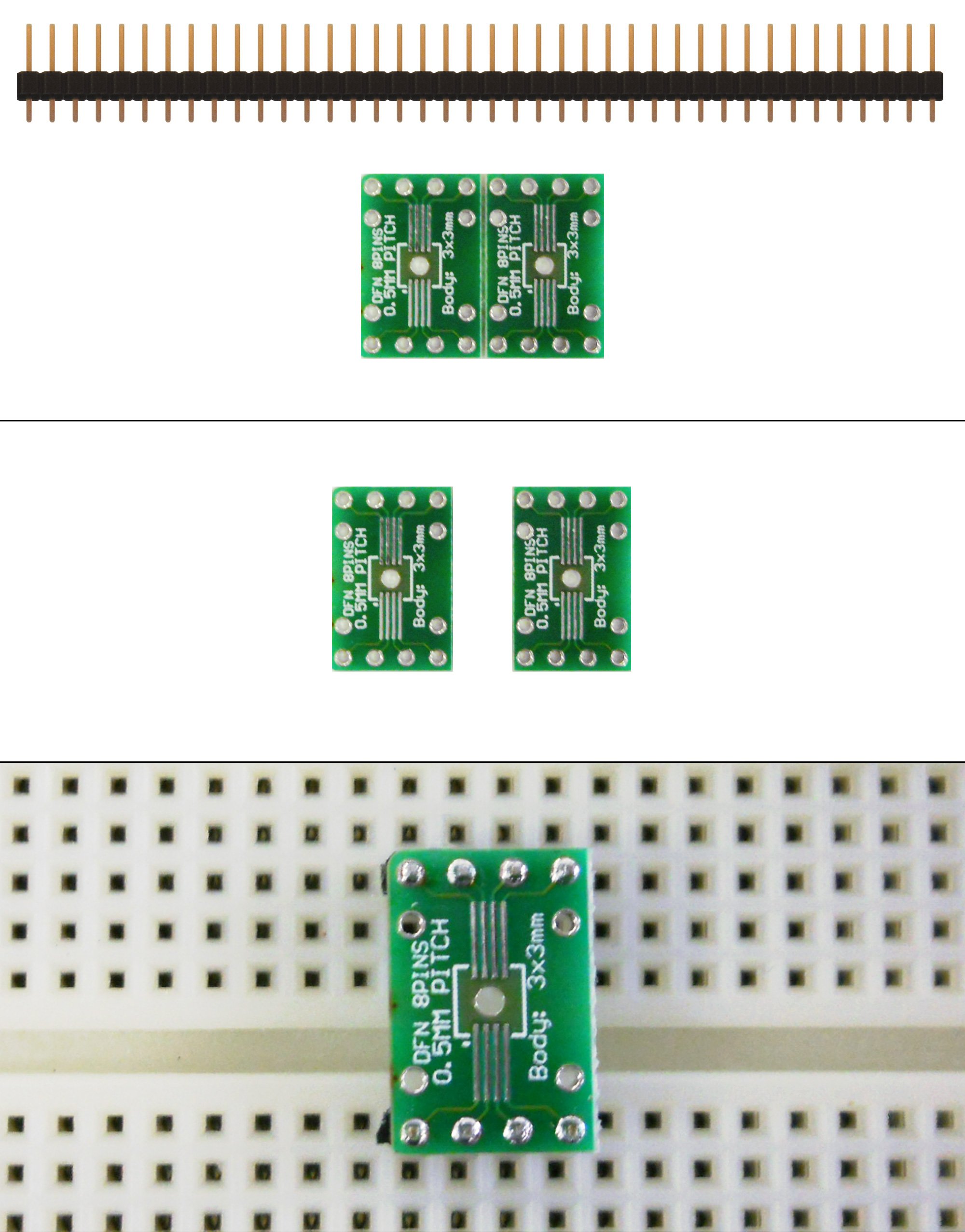 SchmartBoard|ez 0.5mm Pitch 8 Pin DFN to DIP adapter from Schmart on Tindie