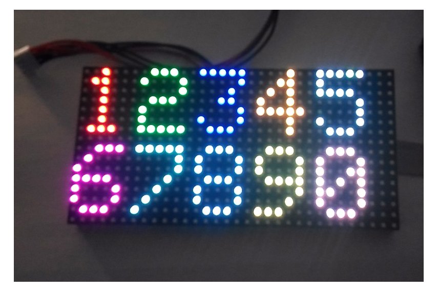 16x32 RGB Matrix panel with an Arduino Uno shield from rajbex on Tindie