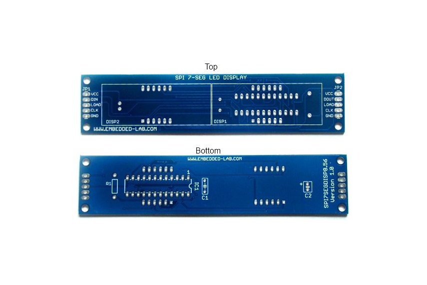 PCB for serial 7 segment LED display from rajbex on Tindie