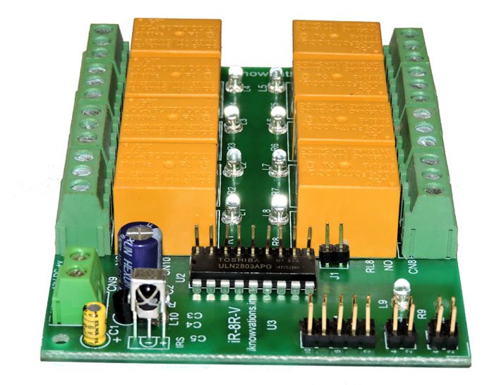 8 ch Programmable IR remote relay card from iknowvator on Tindie