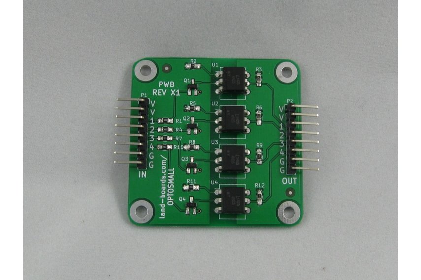 4 Channel OptoIsolator card (OptoSmall) from land_boards on Tindie