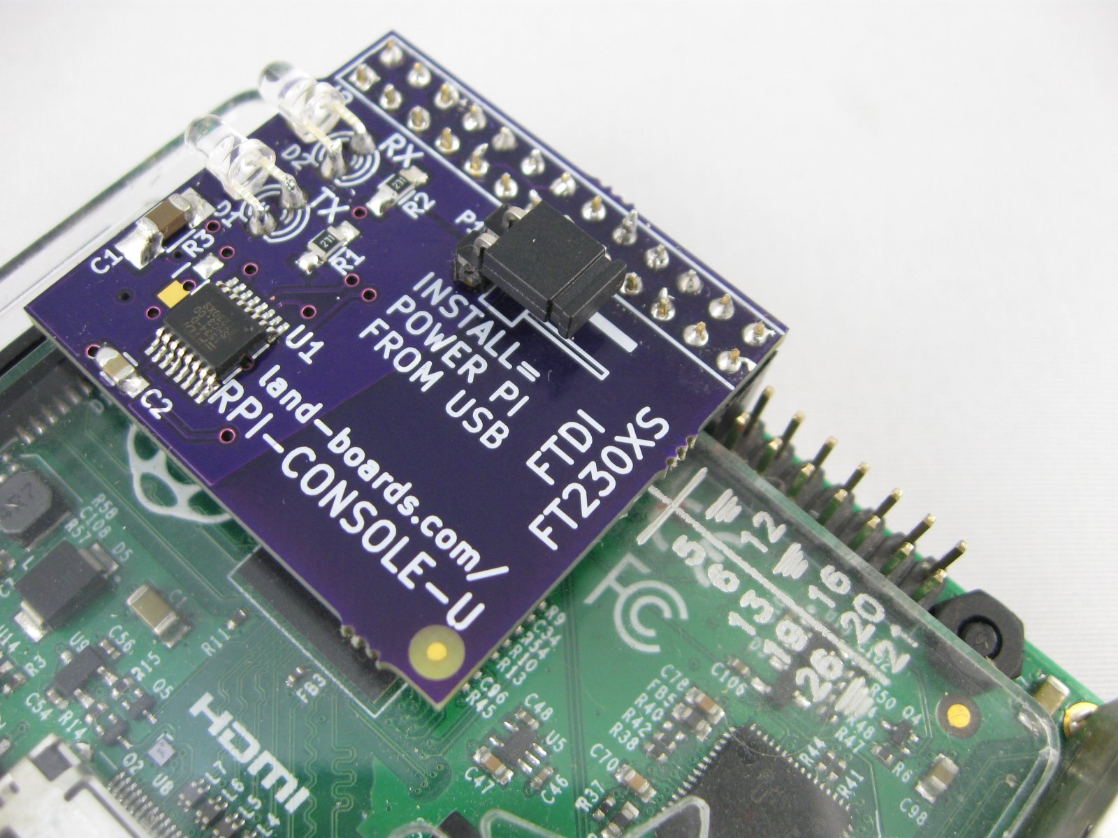 Raspberry Pi Console Card (RPICONSOLEU) from land_boards on Tindie
