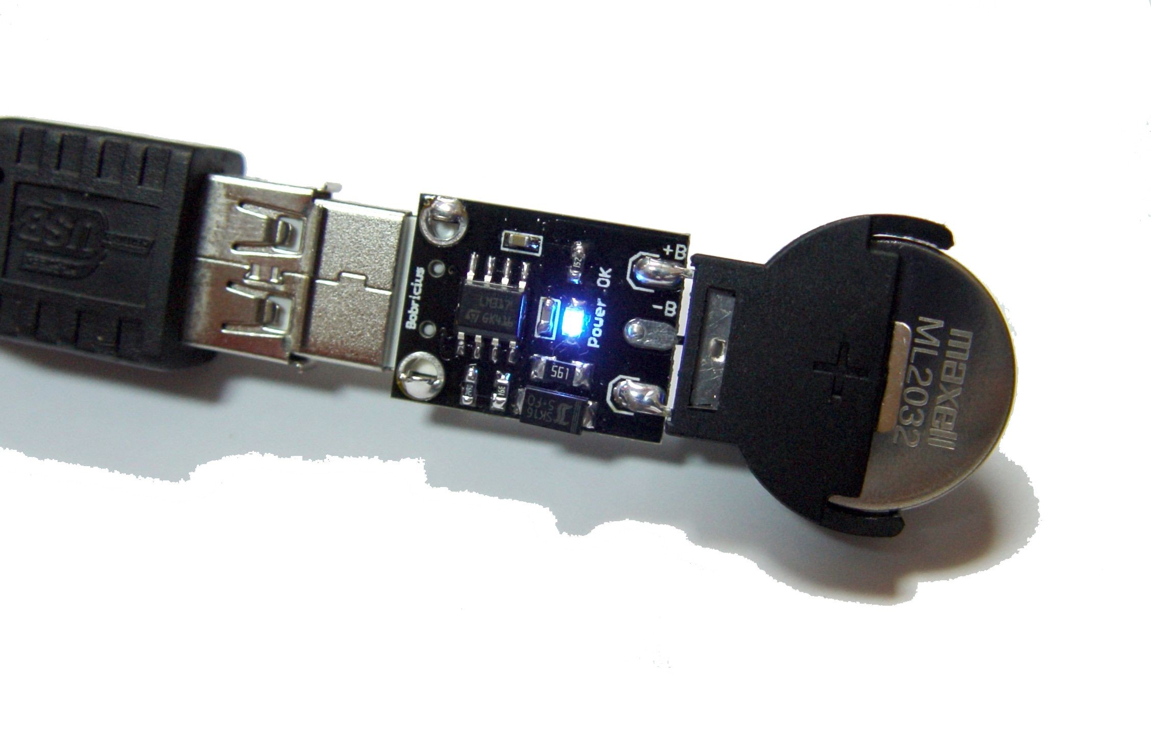 USB Lithium Ion coin cell battery charger ML2032 from bobricius on Tindie