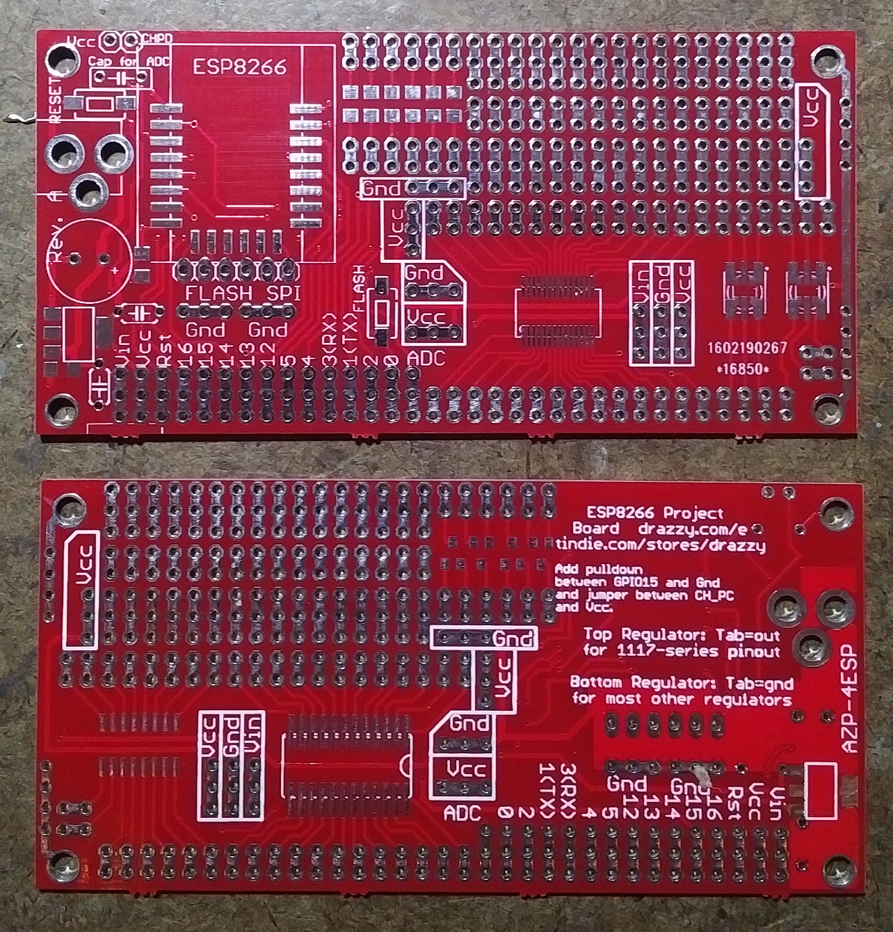 ESP8266 project prototyping board from DrAzzy on Tindie