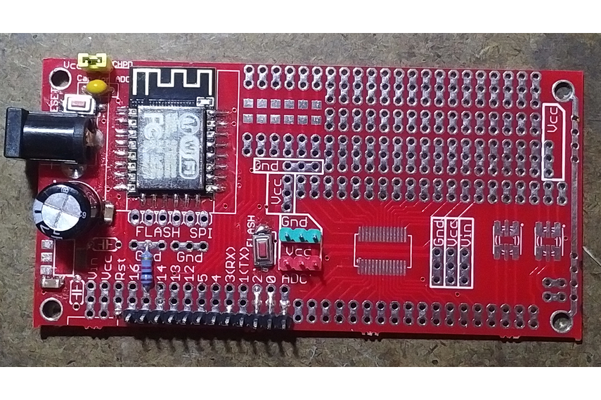 ESP8266 project prototyping board from DrAzzy on Tindie