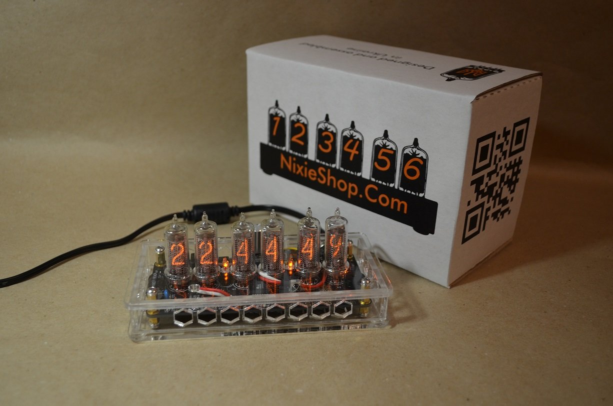 IN16 Nixie Tube Clock Transparent Enclosure from petro_vodopyan on Tindie