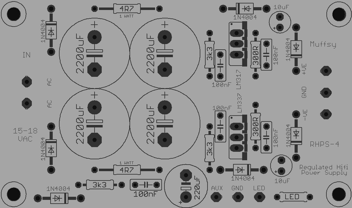 Muffsy Hifi Dual Power Supply V2 - PCB from skrodahl on Tindie