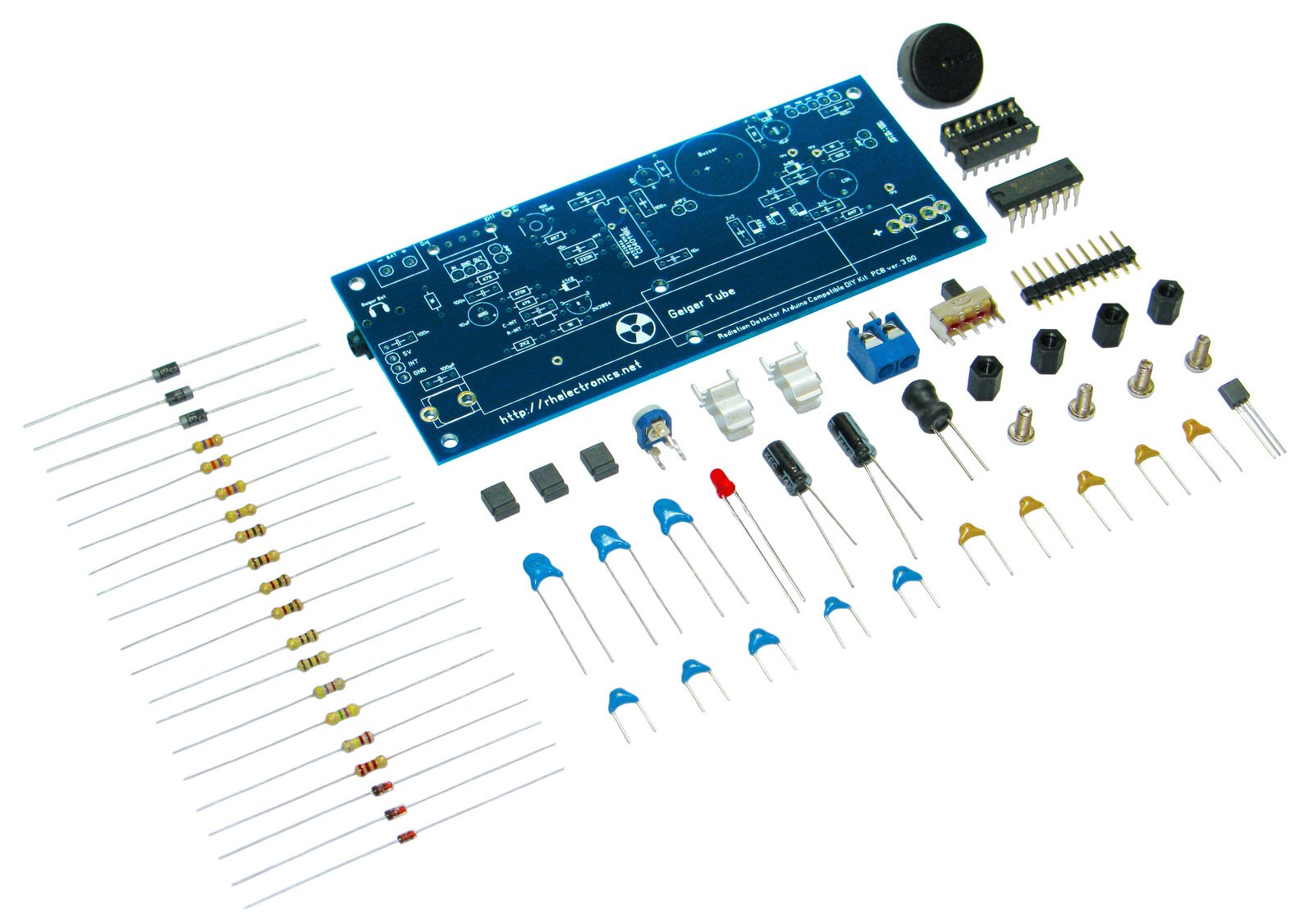 Geiger Counter Radiation Detector DIY Kit from rhgeiger on Tindie