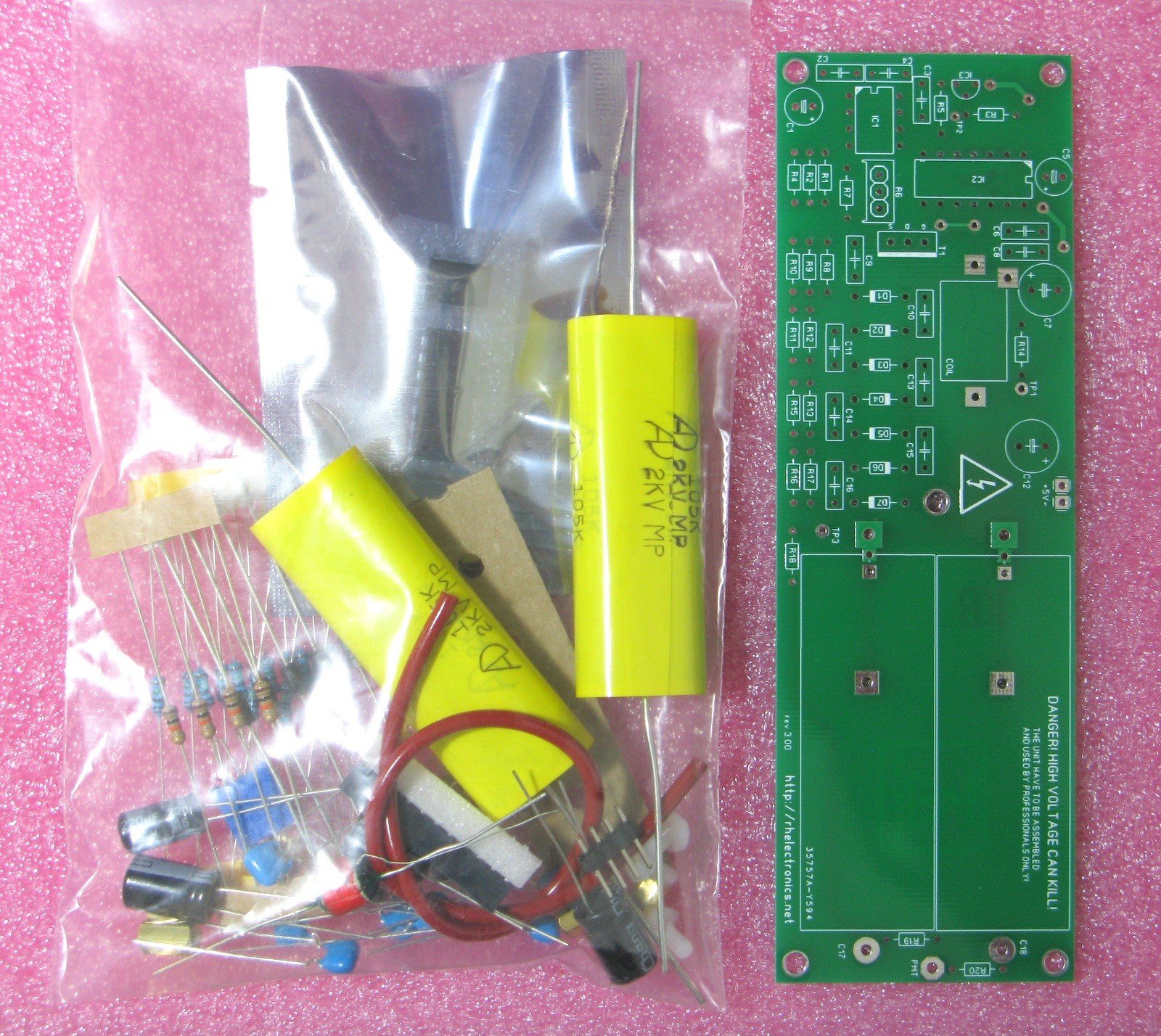 High Voltage Power Supply DIY Kit 700V 1000V from rhgeiger on Tindie