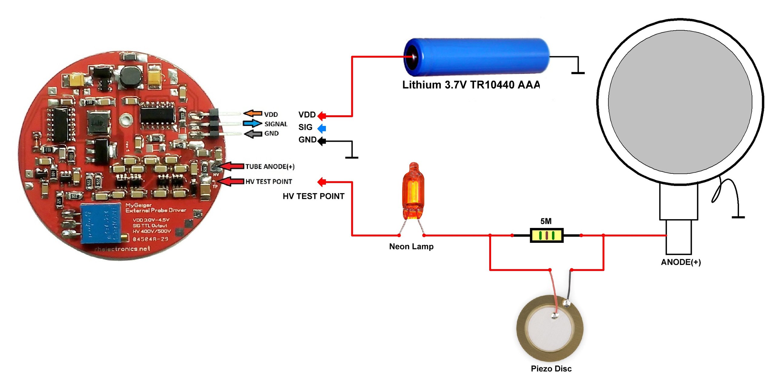 High Voltage Module for Geiger Tube with Pulse Out from rhgeiger on Tindie
