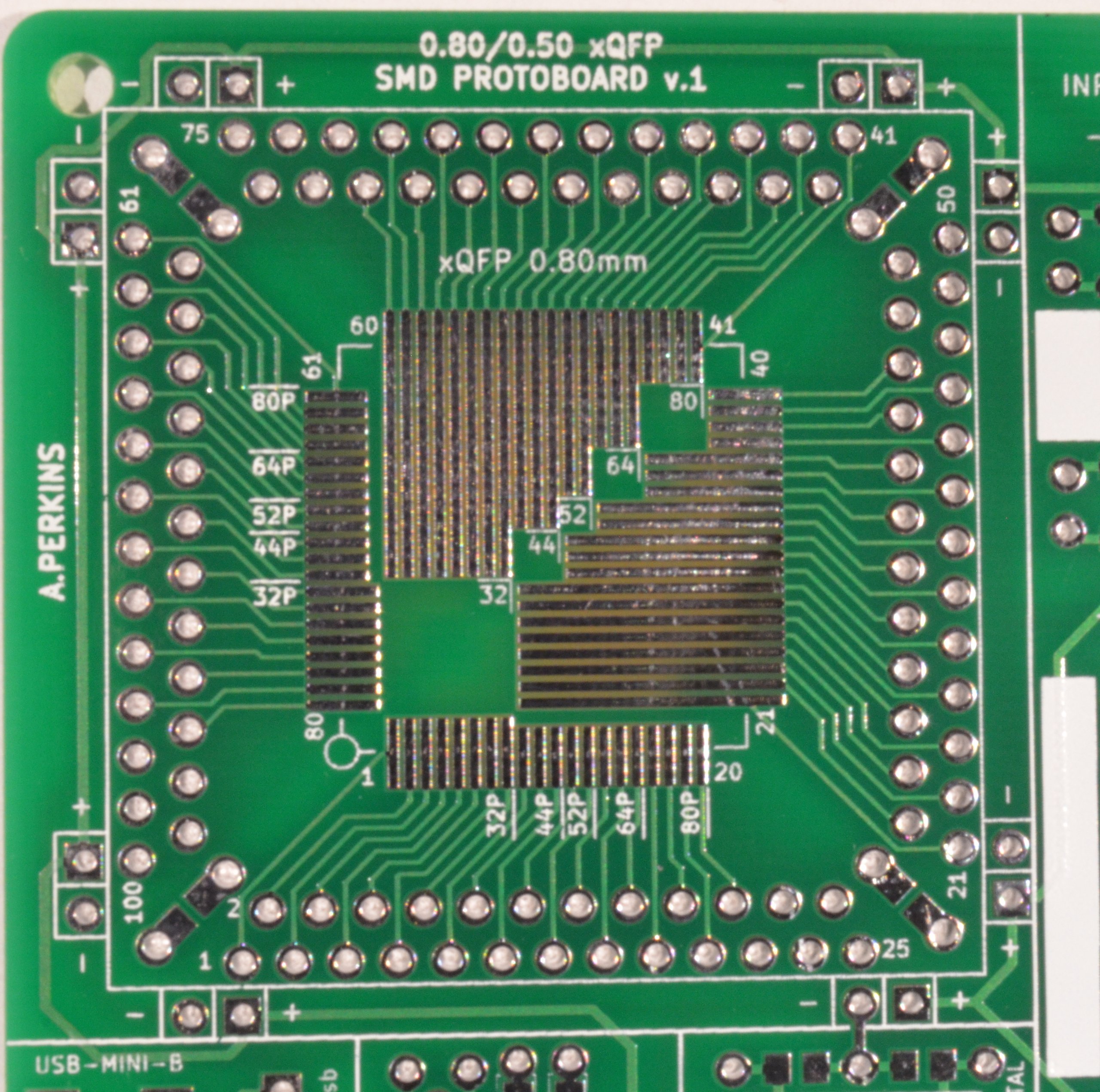 SMD Prototyping Board for Micro Controllers from snikrepmada on Tindie