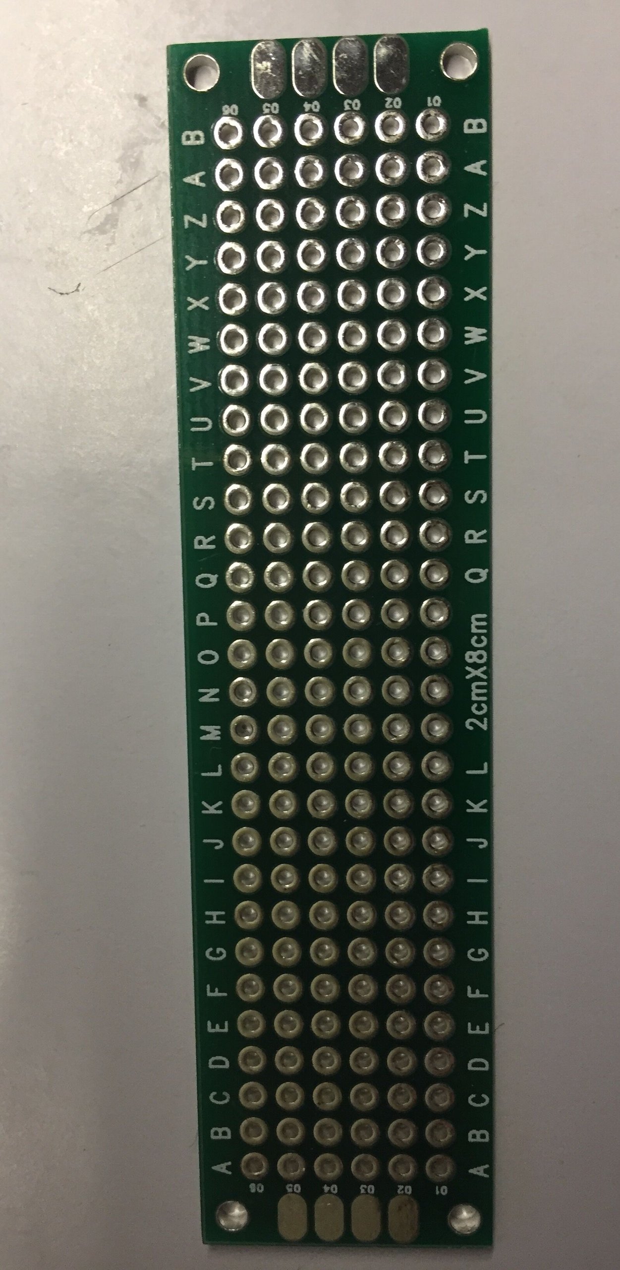 Doublesided prototyping board 20x80mm from PCBWay on Tindie