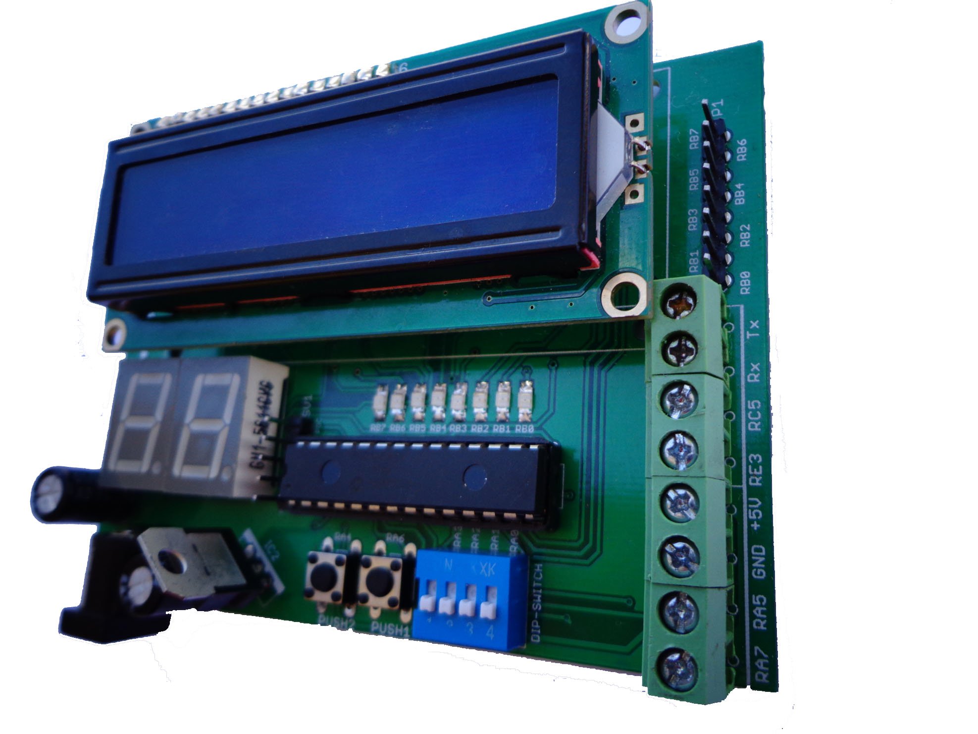 Training Board with PIC16F886 from DigitaldelBajio on Tindie