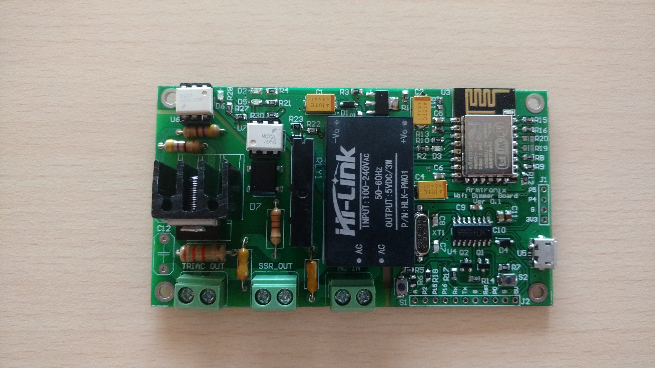 WiFi Dimmer with ESP8266 for IOT & Home Automation from Armtronix on Tindie